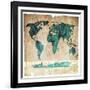 Sea Map I-LightBoxJournal-Framed Giclee Print