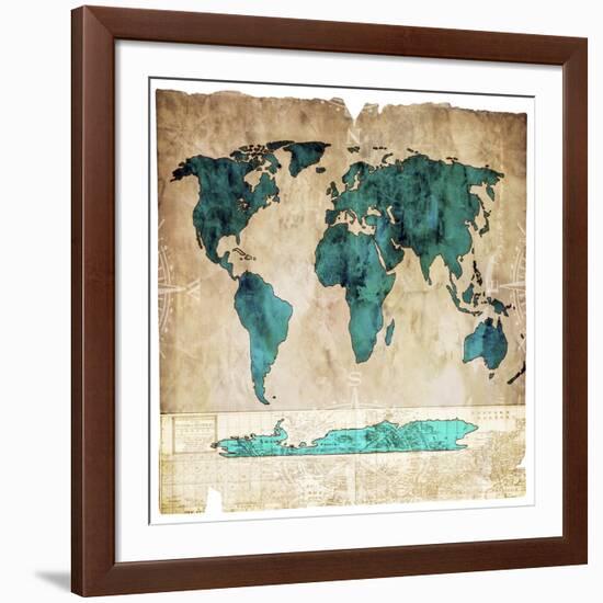 Sea Map I-LightBoxJournal-Framed Giclee Print