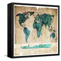 Sea Map I-LightBoxJournal-Framed Stretched Canvas