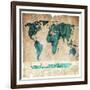 Sea Map I-LightBoxJournal-Framed Giclee Print