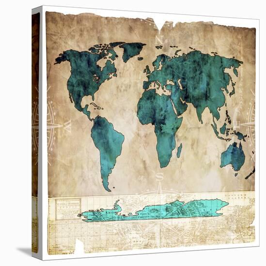 Sea Map I-LightBoxJournal-Stretched Canvas