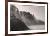 Sea mist rises along Indian Beach at Ecola State Park in Cannon Beach, Oregon, USA-Chuck Haney-Framed Photographic Print