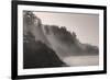 Sea mist rises along Indian Beach at Ecola State Park in Cannon Beach, Oregon, USA-Chuck Haney-Framed Photographic Print