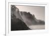 Sea mist rises along Indian Beach at Ecola State Park in Cannon Beach, Oregon, USA-Chuck Haney-Framed Photographic Print