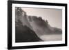 Sea mist rises along Indian Beach at Ecola State Park in Cannon Beach, Oregon, USA-Chuck Haney-Framed Photographic Print