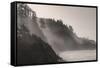 Sea mist rises along Indian Beach at Ecola State Park in Cannon Beach, Oregon, USA-Chuck Haney-Framed Stretched Canvas