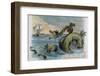 Sea Monster Looks at a Sailing Ship-R. Andre-Framed Photographic Print