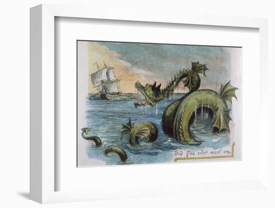 Sea Monster Looks at a Sailing Ship-R. Andre-Framed Photographic Print