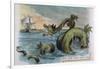 Sea Monster Looks at a Sailing Ship-R. Andre-Framed Photographic Print