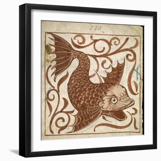 Sea Monster (W/C on Paper)-William De Morgan-Framed Giclee Print