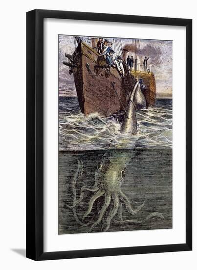 Sea Monster-null-Framed Premium Giclee Print