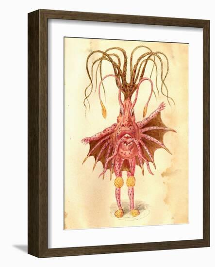 Sea Nettle 1873 'Missing Links' Parade Costume Design-Charles Briton-Framed Giclee Print