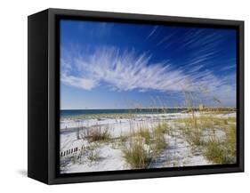 Sea Oats and White Sand Dunes-James Randklev-Framed Stretched Canvas