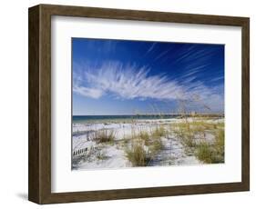 Sea Oats and White Sand Dunes-James Randklev-Framed Photographic Print