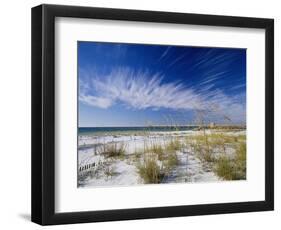 Sea Oats and White Sand Dunes-James Randklev-Framed Photographic Print