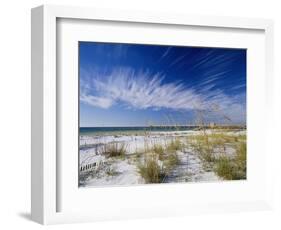 Sea Oats and White Sand Dunes-James Randklev-Framed Photographic Print