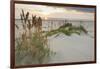 Sea Oats on Gulf of Mexico at South Padre Island, Texas, USA-Larry Ditto-Framed Photographic Print