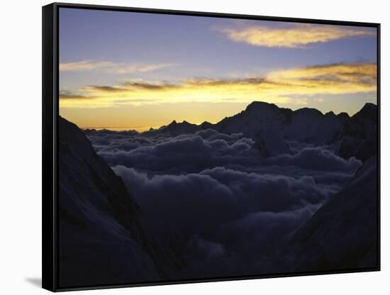 Sea of Clouds Over Pumori-Michael Brown-Framed Stretched Canvas