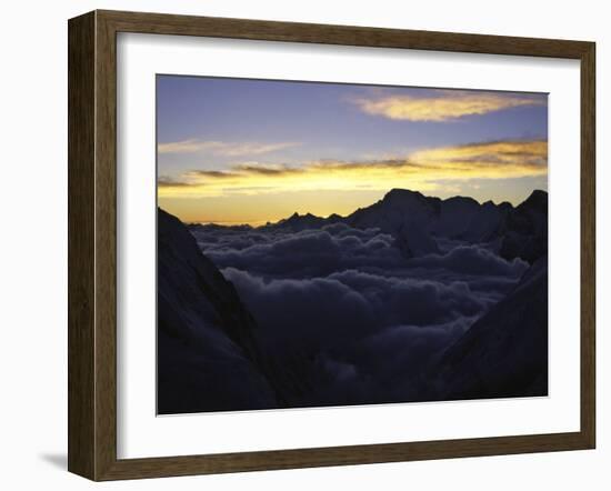 Sea of Clouds Over Pumori-Michael Brown-Framed Premium Photographic Print