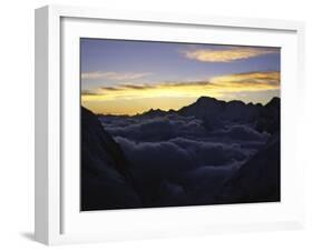 Sea of Clouds Over Pumori-Michael Brown-Framed Premium Photographic Print