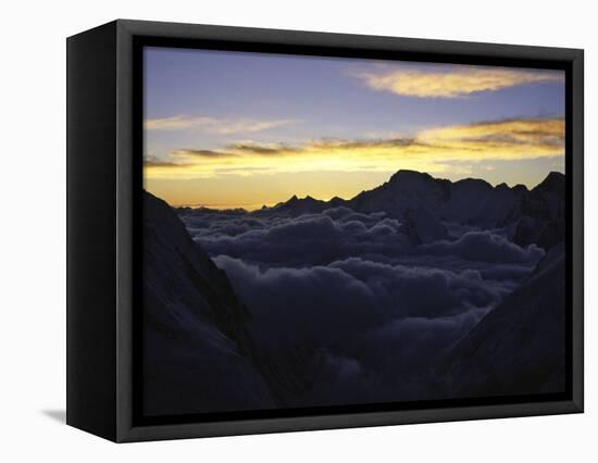 Sea of Clouds Over Pumori-Michael Brown-Framed Stretched Canvas