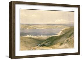 Sea of Galilee or Genezareth, Looking Towards Bashan, April 21st 1839, Pub. 1842-David Roberts-Framed Giclee Print