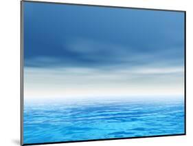 Sea or Ocean Water Waves and Sky Cloudscape-bestdesign36-Mounted Photographic Print