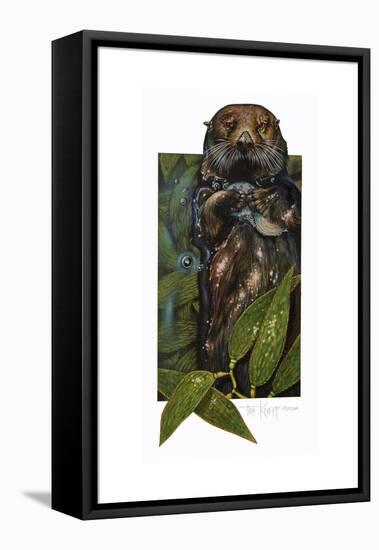 Sea Otter-Tim Knepp-Framed Stretched Canvas