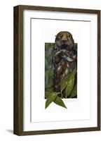 Sea Otter-Tim Knepp-Framed Giclee Print