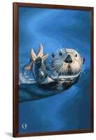 Sea Otter-Lantern Press-Framed Art Print