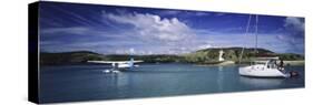 Sea Plane and Yacht, Hamilton Island, Great Barrier Reef, Queensland, Australia, Pacific-null-Stretched Canvas