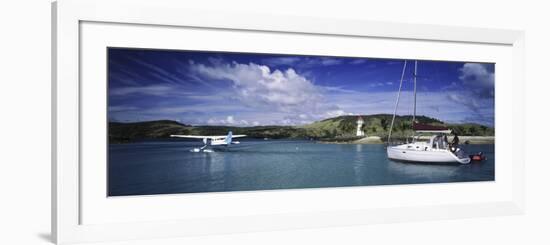 Sea Plane and Yacht, Hamilton Island, Great Barrier Reef, Queensland, Australia, Pacific-null-Framed Photographic Print