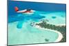 Sea Plane Flying above Maldives Islands-Jag_cz-Mounted Photographic Print