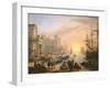 Sea Port at Sunset, 1639-Claude Lorraine-Framed Giclee Print