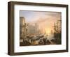 Sea Port at Sunset, 1639-Claude Lorraine-Framed Giclee Print