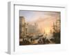 Sea Port at Sunset, 1639-Claude Lorraine-Framed Giclee Print