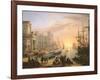 Sea Port at Sunset, 1639-Claude Lorraine-Framed Giclee Print