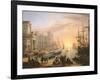 Sea Port at Sunset, 1639-Claude Lorraine-Framed Giclee Print