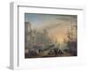 Sea Port at Sunset, 1639-Claude Lorraine-Framed Giclee Print