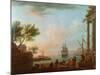 Sea Port, Sunrise, 1757-Claude Joseph Vernet-Mounted Giclee Print