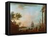 Sea Port, Sunrise, 1757-Claude Joseph Vernet-Framed Stretched Canvas