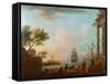 Sea Port, Sunrise, 1757-Claude Joseph Vernet-Framed Stretched Canvas