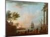 Sea Port, Sunrise, 1757-Claude Joseph Vernet-Mounted Giclee Print