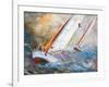 Sea Regatta At A Gale-balaikin2009-Framed Art Print