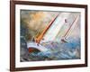 Sea Regatta At A Gale-balaikin2009-Framed Art Print