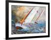 Sea Regatta At A Gale-balaikin2009-Framed Art Print