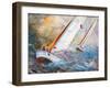 Sea Regatta At A Gale-balaikin2009-Framed Art Print