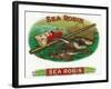 Sea Robin Brand Cigar Box Label, Fishing-Lantern Press-Framed Art Print