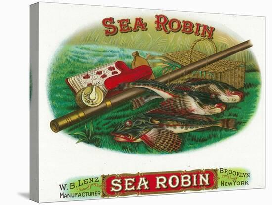 Sea Robin Brand Cigar Box Label, Fishing-Lantern Press-Stretched Canvas