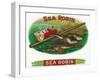 Sea Robin Brand Cigar Box Label, Fishing-Lantern Press-Framed Art Print